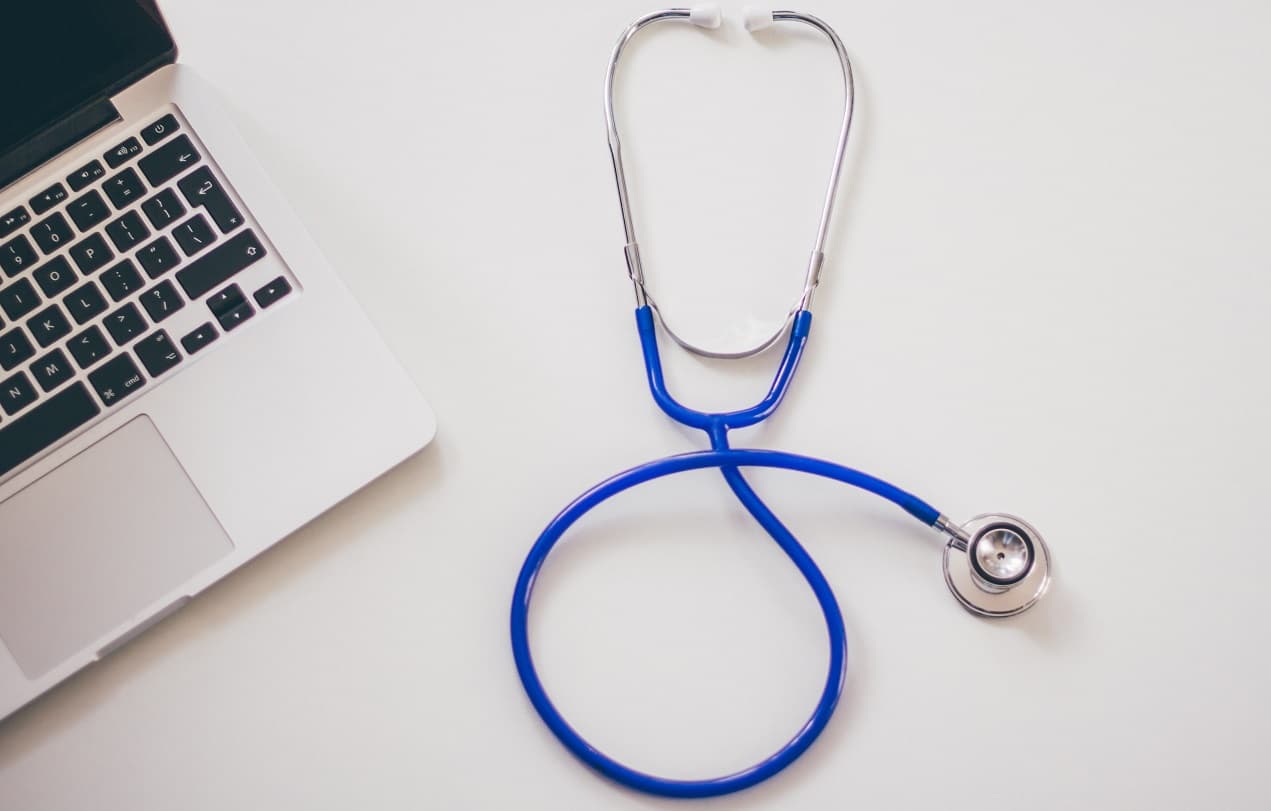 Clinician reviewing records for a new home health agency