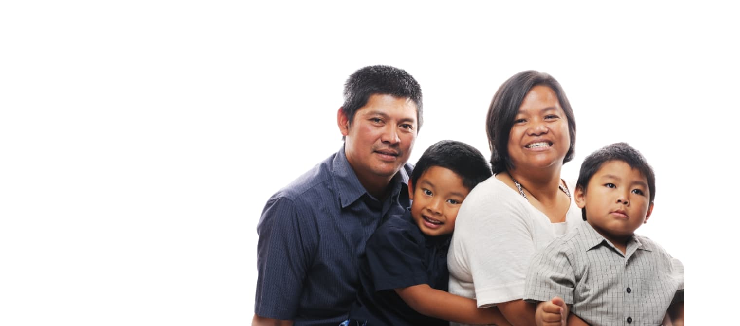 Family supported by hospice care